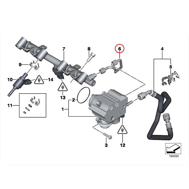 MINI（ミニ） 純正品 高圧ポンプ ホース R55 R56 R57 R58 R59 R60