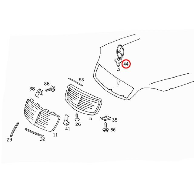 Mercedes-Benz（メルセデス・ベンツ） 純正品 W140ボンネット用スター 