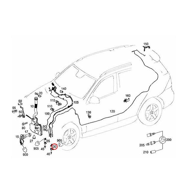 Mercedes-Benz ウォッシャーポンプ ウォッシャーモーター メルセデス 