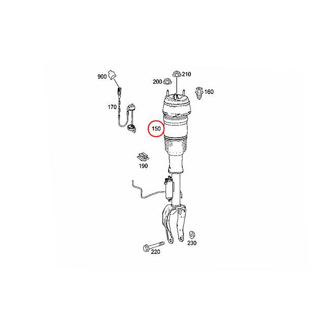 フロント 右側 ショックアブソーバー メルセデスベンツ W166 X166 | Mercedes-Benz | 01