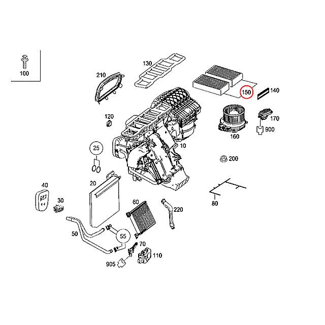 Mercedes-Benz（メルセデス・ベンツ） 内気用 エアコンフィルター 2個