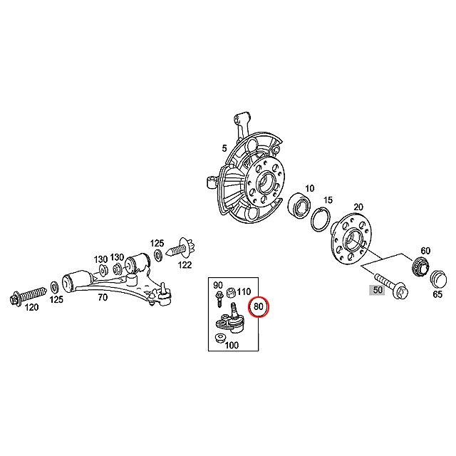 Mercedes-Benz（メルセデス・ベンツ） フロント ロアアーム ボール