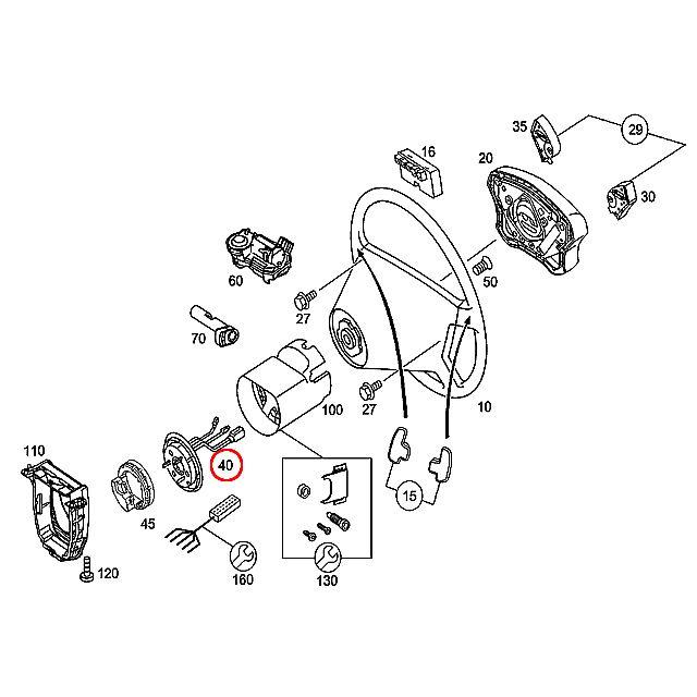 Mercedes-Benz 純正品 ステアリング アングルセンサー メルセデス