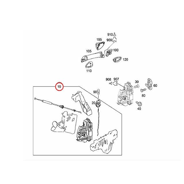 Mercedes-Benz 純正品 ドアロックアクチュエーター フロント 右側 
