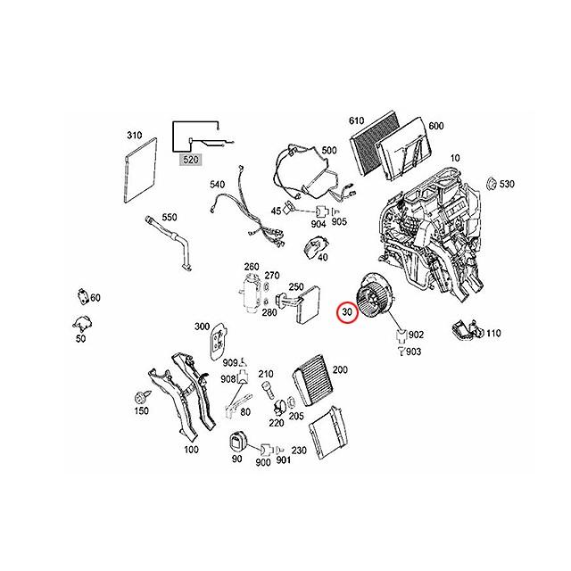 現行　ベンツ　ブロワモーター　新車取り出し部品　W247 W177 A B Mercedes-Benz エアコンブロアモーター エアコンブロアファン