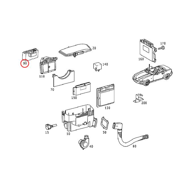 Mercedes-Benz（メルセデス・ベンツ） 純正品 エンジン制御 リレー