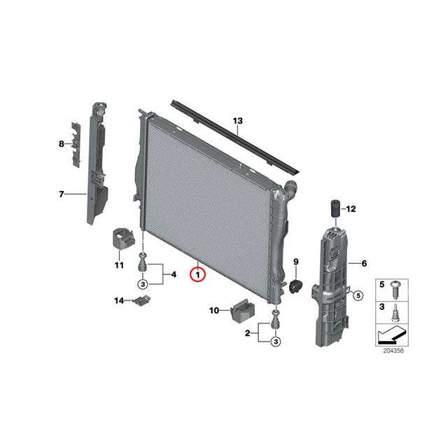 ラジエター　BMW　1シリーズ　E87　E88　116i　118i　120i　UD20　UE16　UF18　UF20　UL20