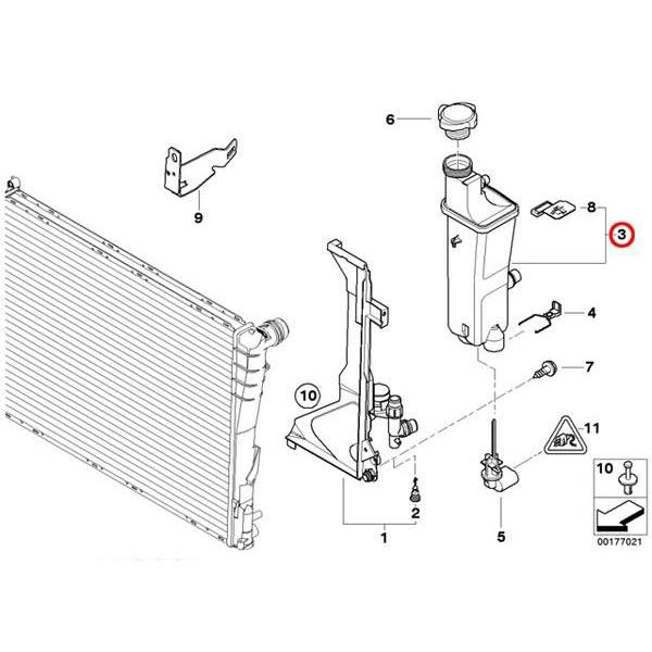 ラジエター リザーバータンク　BMW 3シリーズ E46　316ti 318Ci 318i 318ti 320i 323i 325i 328Ci 328i 330Ci 330i 330xi　AM20 AM25 AM28 AT18 AU20 AV22 AV25｜centpiashop｜02