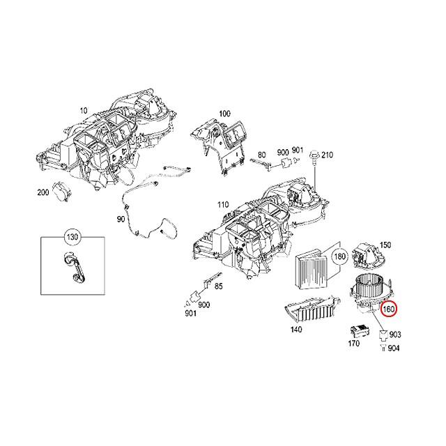 Mercedes-Benz エアコン ブロアモーター メルセデスベンツ SLKクラス 