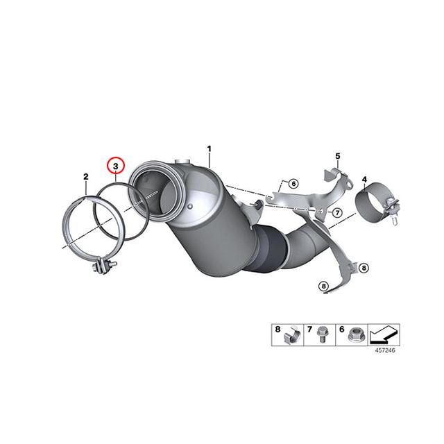 エギゾーストパイプ ガスケット BMW 3シリーズ F30 F31 F34 320i 328i 330i 335i Hybrid3 3A20 3B20 3F30 8A20 3A20 3A30 3B20 8A20 3X20 3X28|centpiashop|02