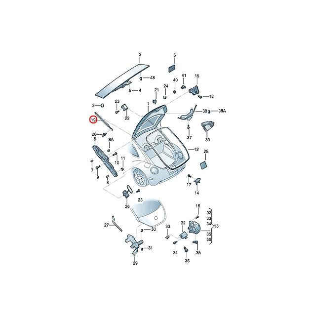 リアゲートダンパー 左右共通(1本) フォルクスワーゲン ニュービートル 9CAQY 9CAWU 9CAXJ 9CAZJ 9CBFS NEW BEETLE テールゲートショック