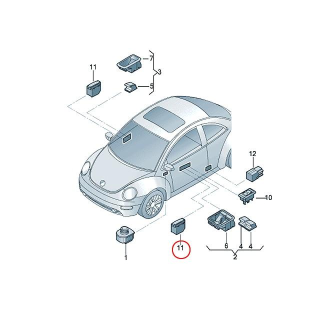 フォルクスワーゲン 純正 ドアロック スイッチ 運転席用 ニュー