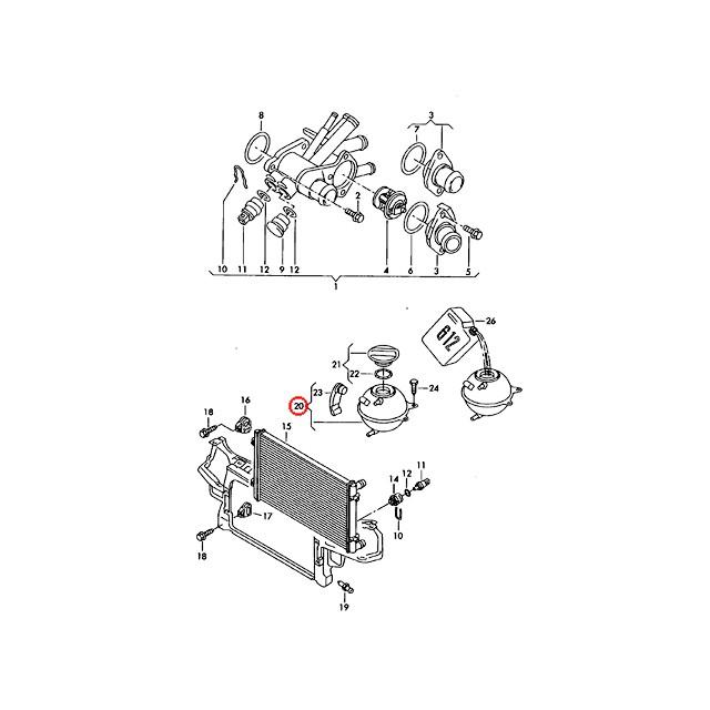 フォルクスワーゲン（Volkswagen） ラジエター リザーバータンク