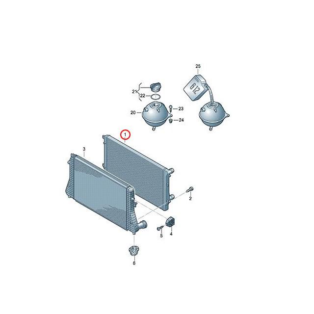 ラジエター　ラジエーター　フォルクスワーゲン　1FBWA　EOS　イオス