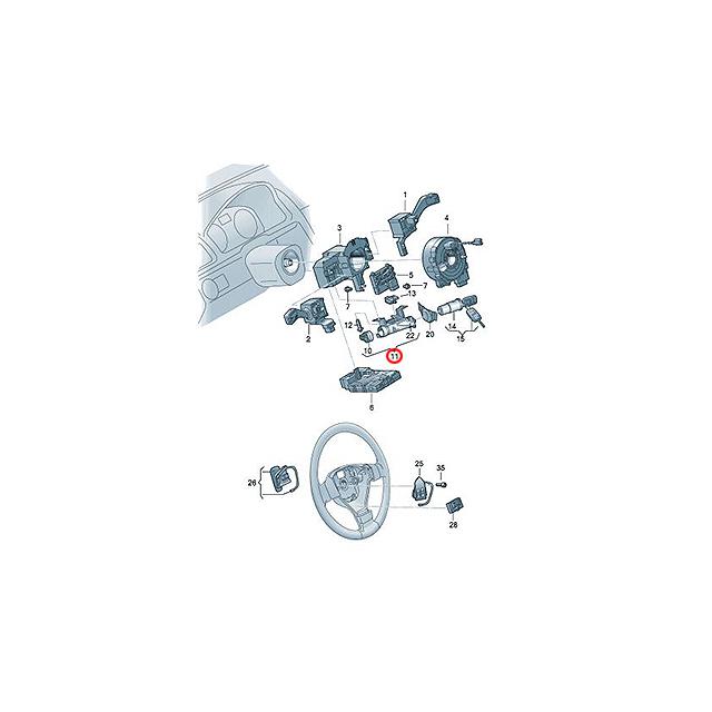 フォルクスワーゲン ステアリングロック スイッチ ASSY ゴルフ6 1KCAV 