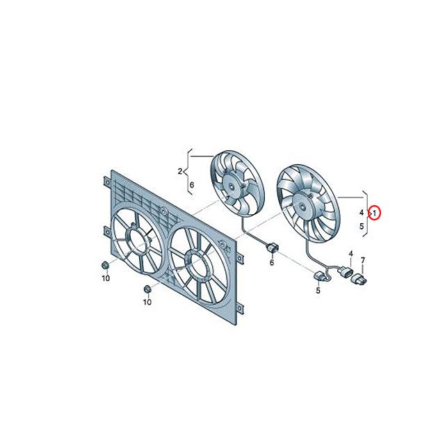 ラジエーターファン（フォルクスワーゲン） フォルクスワーゲン ラジエター 電動ファンモーター トゥーラン