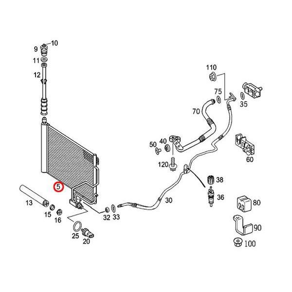 Mercedes-Benz エアコン コンデンサー メルセデスベンツ Cクラス W203 