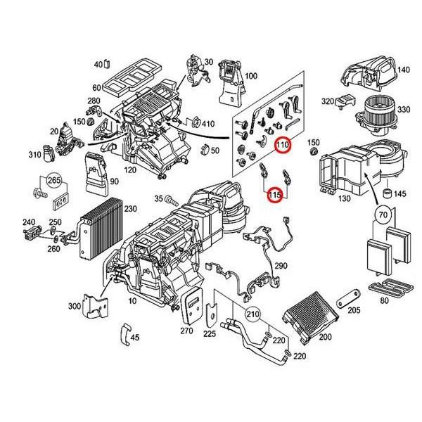 Mercedes-Benz 純正品 エアコンフラップ リンクギア レバー メルセデス 
