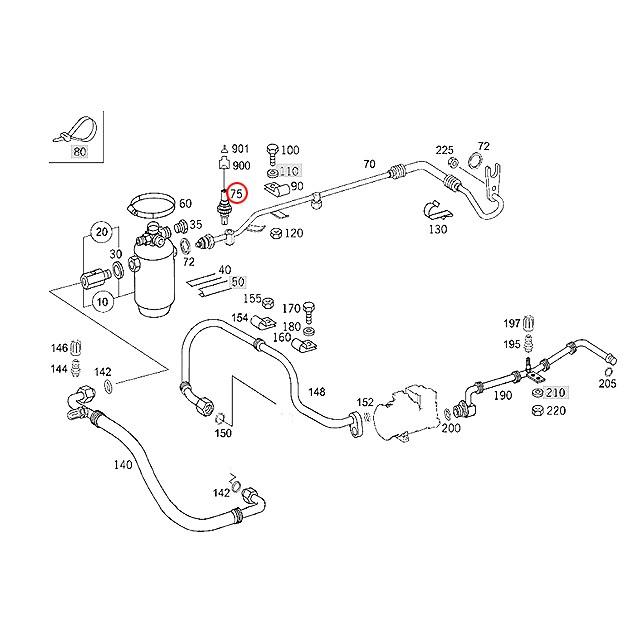 温度センサー リキッドタンクスイッチ　メルセデスベンツ CLSクラス W219　CLS350 CLS500 CLS55AMGコンプレッサー｜centpiashop｜02