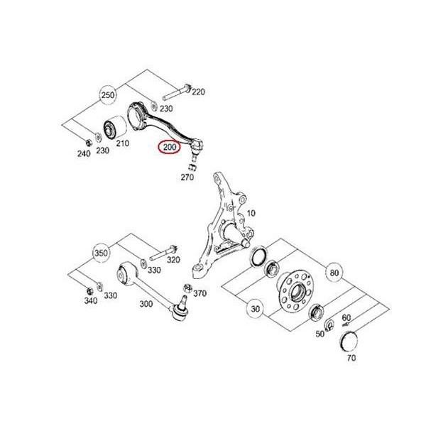 ストラットアーム フロント 右側 メルセデスベンツ W209 W203 W204 W207 R171 R172