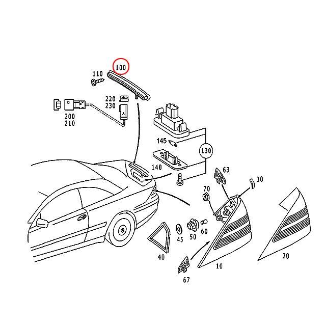 Mercedes-Benz（メルセデス・ベンツ） 純正品 ハイマウント ストップ