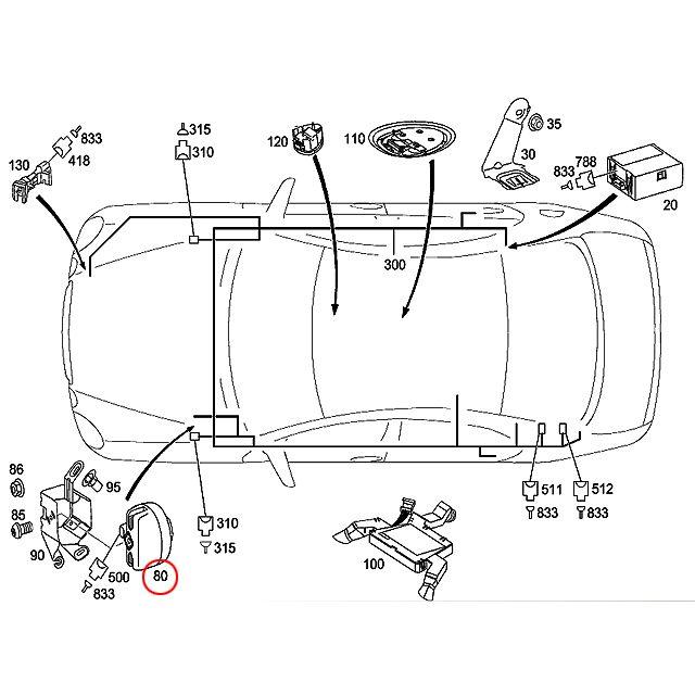 Mercedes-Benz（メルセデス・ベンツ） 純正品 盗難防止用 セキュリティ