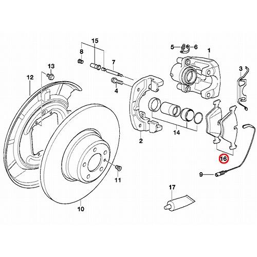 ブレーキパッド リア 左右セット BMW 5シリーズ E39 525i 528i 530i 540i DD25 DD28 DD28A DE44 DM25 DM28 DN44 DP28 DS25 DS25A DS30 DT25 DT30_1