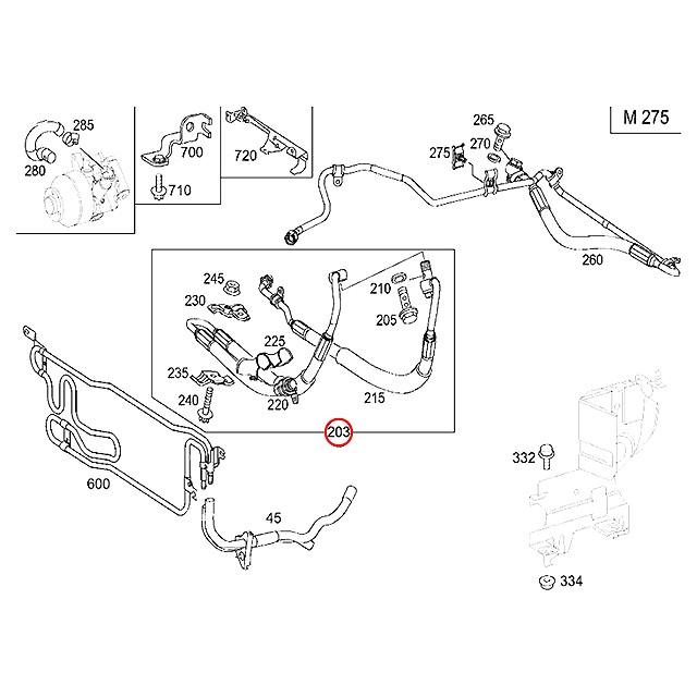 Mercedes-Benz 純正品 ABCホース ハイプレッシャーホース メルセデス  