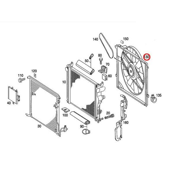 ラジエター 電動ファンモーター メルセデスベンツ W215 R230 W220 | Mercedes-Benz | 02
