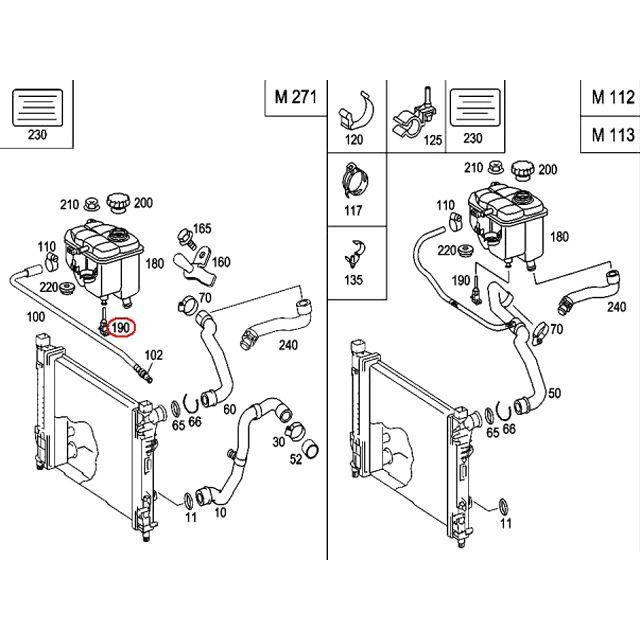 クーラントレベルセンサー 冷却水レベルセンサー メルセデスベンツ Eクラス W211 E230 E240 E250 E280 E300