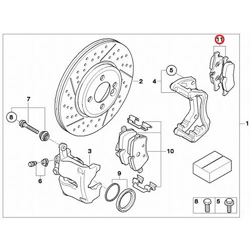 MINI（ミニ） ブレーキパッド リア 左右セット R50 R52 R53 クーパー