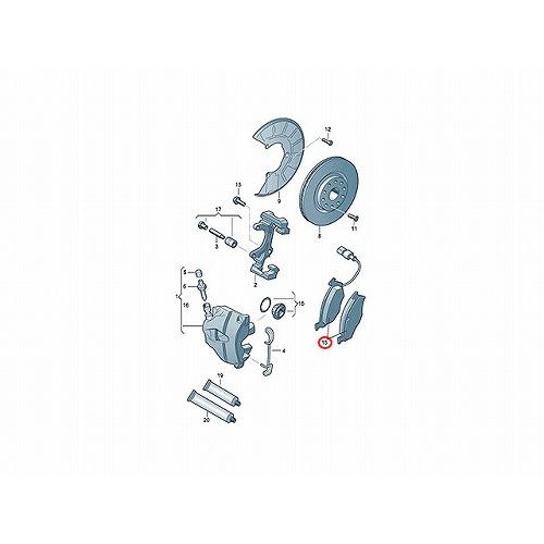 フォルクスワーゲン（Volkswagen） ブレーキパッド フロント 左右