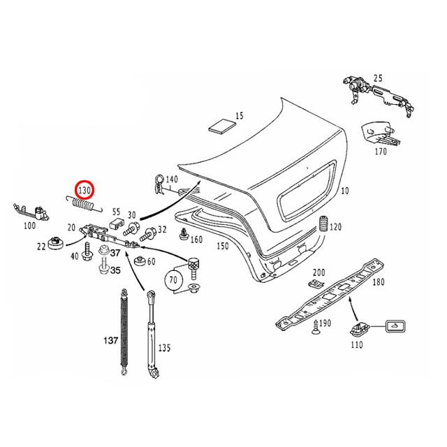 Mercedes-Benz（メルセデス・ベンツ） 純正品 トランクリッド ヒンジ