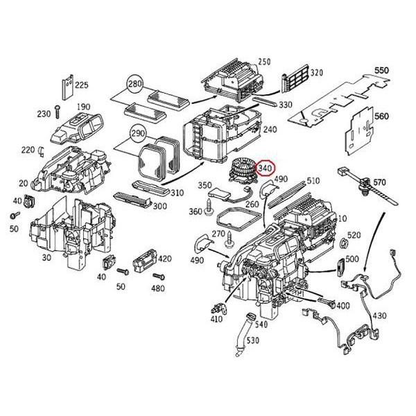 Mercedes-Benz エアコンブロアモーター ACブロワモーター ACブロア 