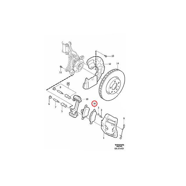 ボルボ ブレーキパッド フロント 左右セット XC60 T5 2.0 AWD T6 3.0