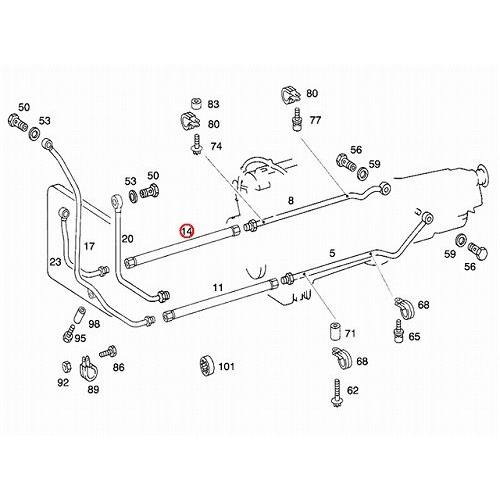 ATクーラーホース オートマクーラーホース メルセデスベンツ 190クラス W201 190D2.5 190E 190E2.3 190E2.5-16 190E2.6|centpiashop|02