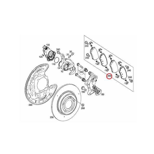 ブレーキパッド リア 左右セット メルセデスベンツ Aクラス W177 A180 A200d A250 4マチック_1