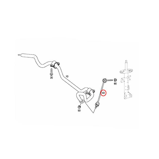 スタビリンクロッド フロント 右側 メルセデスベンツ W217 W222 4MATIC車用