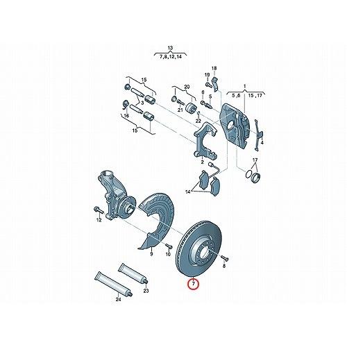 ブレーキローター フロント 左右セット フォルクスワーゲン シロッコ 13CDL SCIROCCOの画像