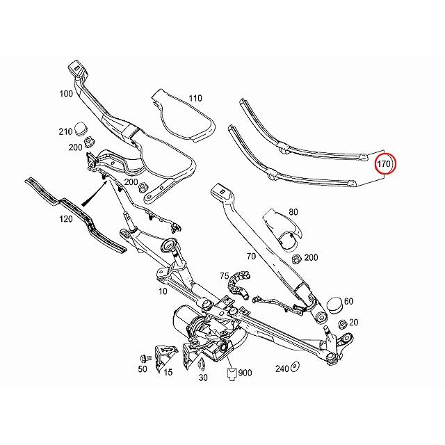 Mercedes-Benz（メルセデス・ベンツ） 純正品 エアロ ワイパーブレード