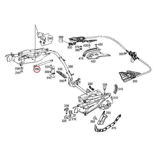 Mercedes-Benz（メルセデス・ベンツ） 純正品 トランクダンパー SLクラス R231 SL350 SL550 SL63AMG ...