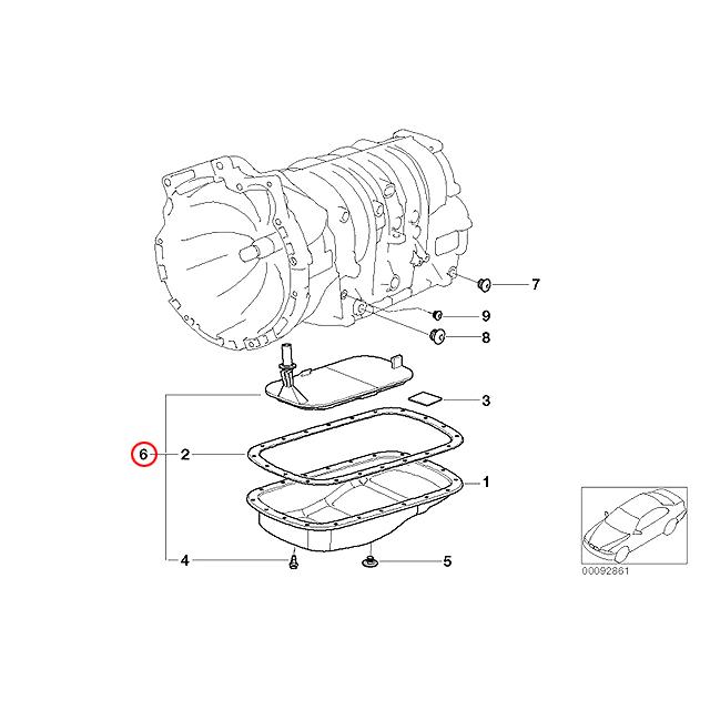 ATオイルフィルター + オイルパンガスケット BMW X5シリーズ E53 3.0i FA30 FA30N 24117557069セント