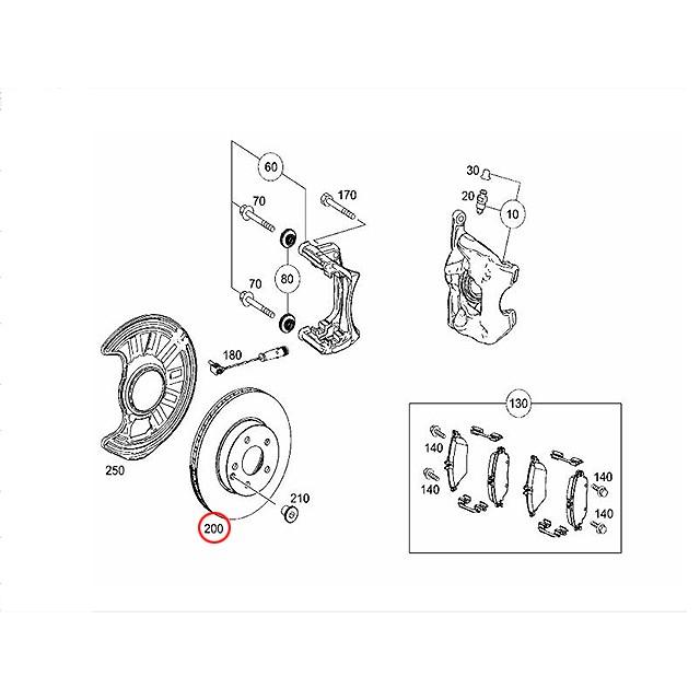 ブレーキローター フロント 左右セット メルセデスベンツ CLAクラス W117 CLA250_1