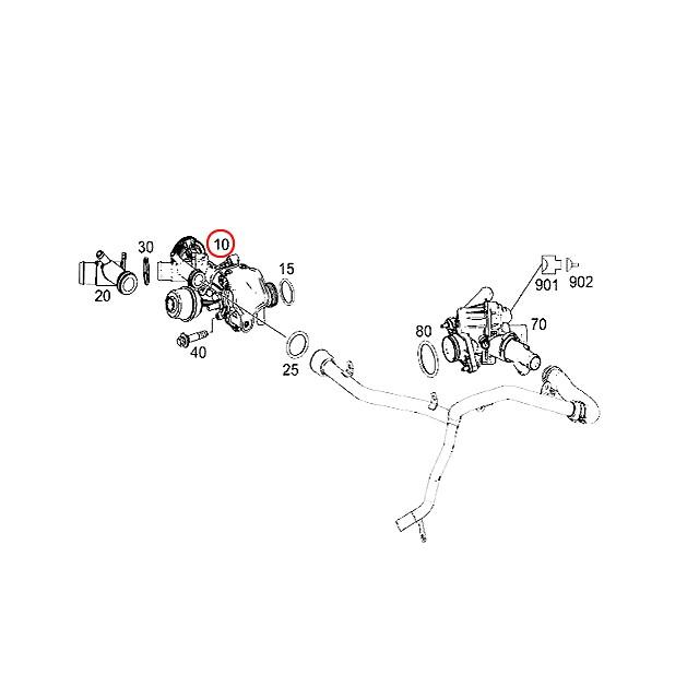 Mercedes-Benz（メルセデス・ベンツ） ウォーターポンプ W117 W176 W246 X156 M270 直4エンジン : セント ...