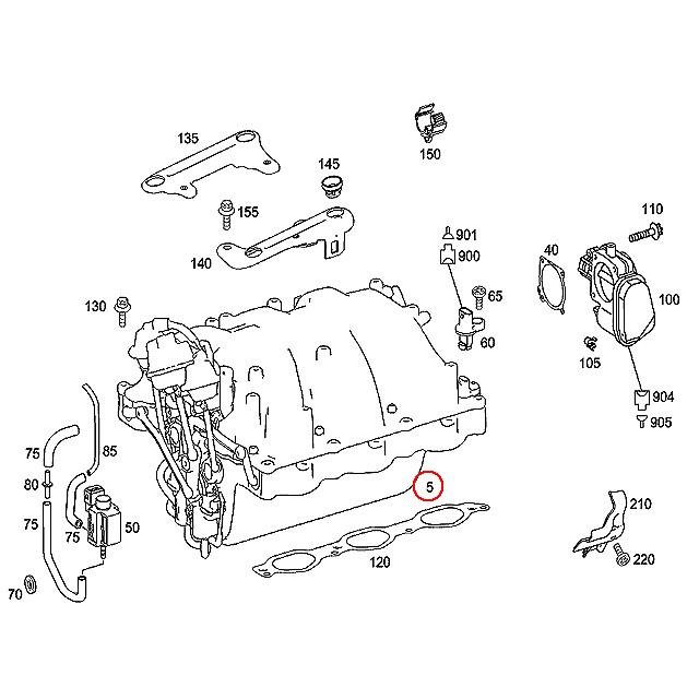 インテークマニホールド ASSY　メルセデスベンツ MLクラス W164　ML350　M272 V6エンジン｜centpiashop｜03