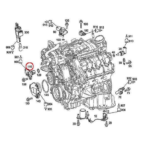 カム角センサー　メルセデスベンツ C/GLKクラス W204　C180 C200 C230 C250 C280 C300 C63AMG GLK280 GLK300　カムシャフトポジションセンサー｜centpiashop｜02