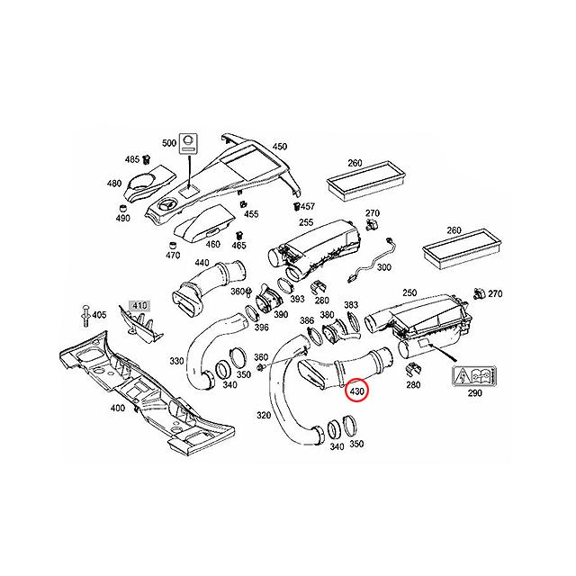 純正 エアインテークホース 左側　メルセデスベンツ Eクラス W212　E550 E63AMG｜centpiashop｜02