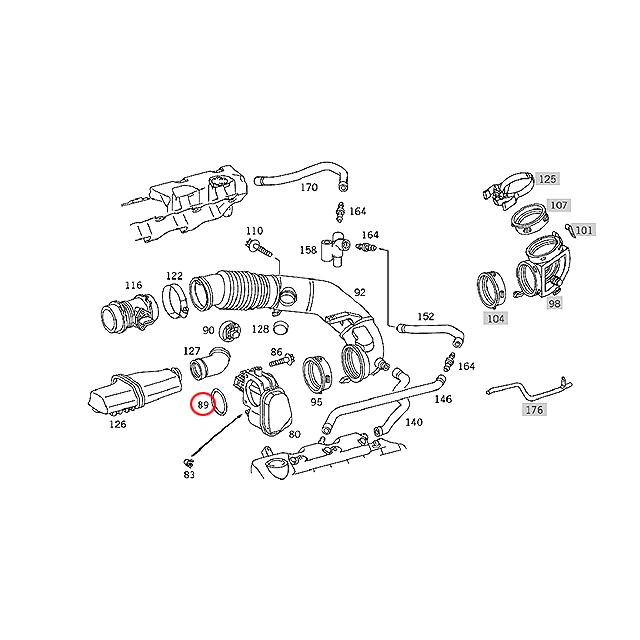 スロットルボディ ガスケット　メルセデスベンツ Mクラス W164　ML500｜centpiashop｜02