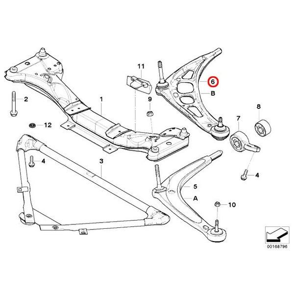 ロアアーム フロント 左側 BMW E46 Z4(E85) Z4(E86)の画像