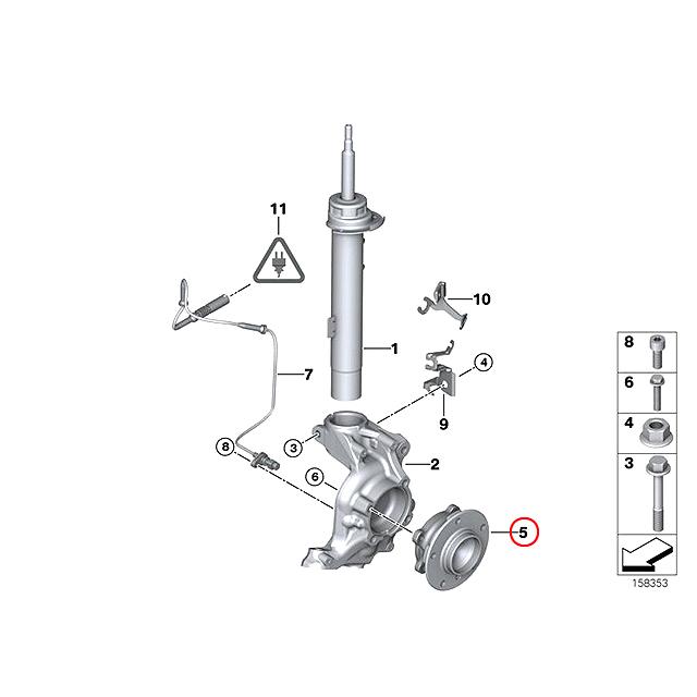 ホイール ハブベアリング フロント 左右共通(片側)　BMW X1シリーズ E84　18i 20i　VL18 VL20｜centpiashop｜02